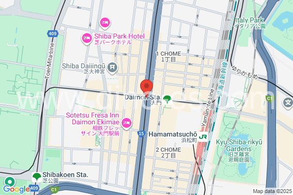 大門(東京)メンズエステの地図です。map of Daimon station where spa and massage salons are located