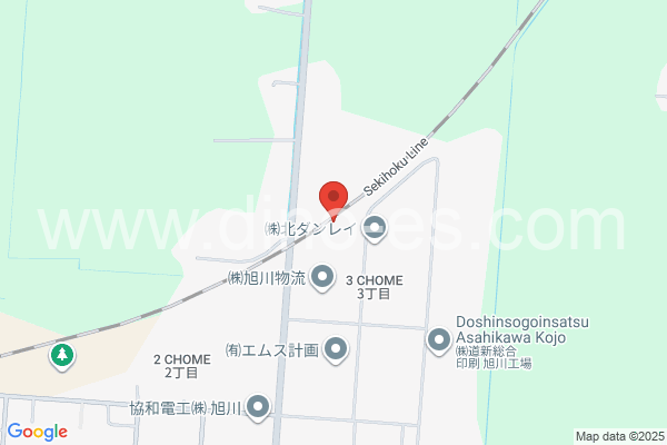 北日ノ出メンズエステの地図です。map of Kita-Hinode station where spa and massage salons are located