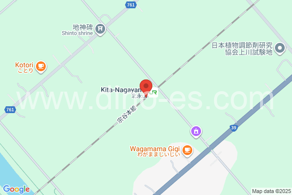 北永山メンズエステの地図です。map of Kita-Nagayama station where spa and massage salons are located