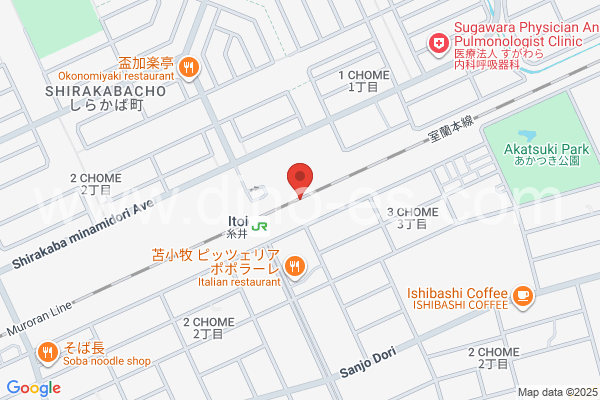 糸井メンズエステの地図です。map of Itoi station where spa and massage salons are located