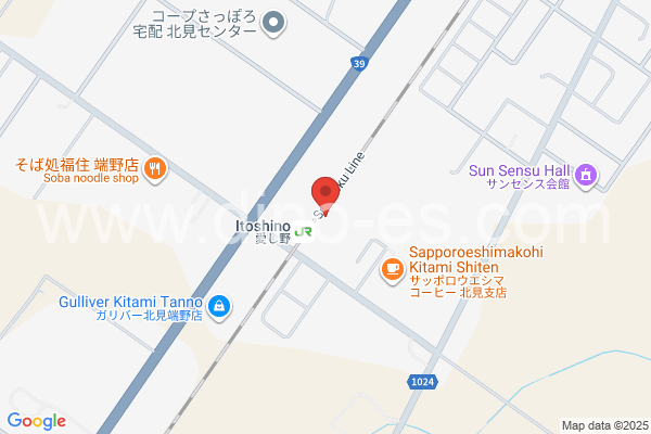 愛し野メンズエステの地図です。map of Itoshino station where spa and massage salons are located