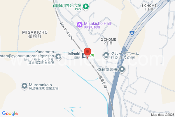 御崎メンズエステの地図です。map of Misaki station where spa and massage salons are located