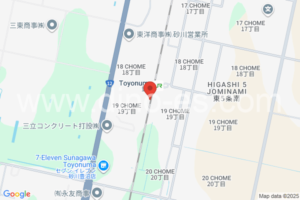 豊沼メンズエステの地図です。map of Toyonuma station where spa and massage salons are located