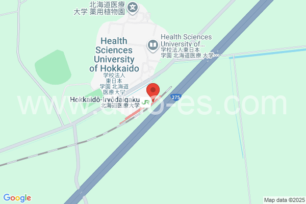 北海道医療大学メンズエステの地図です。map of Hokkaidō-Iryōdaigaku station where spa and massage salons are located