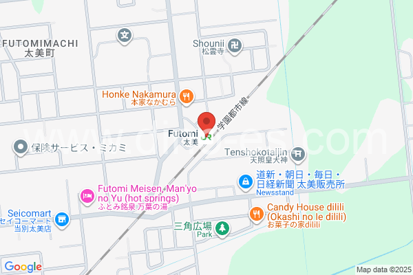 石狩太美メンズエステの地図です。map of Ishikari-Futomi station where spa and massage salons are located