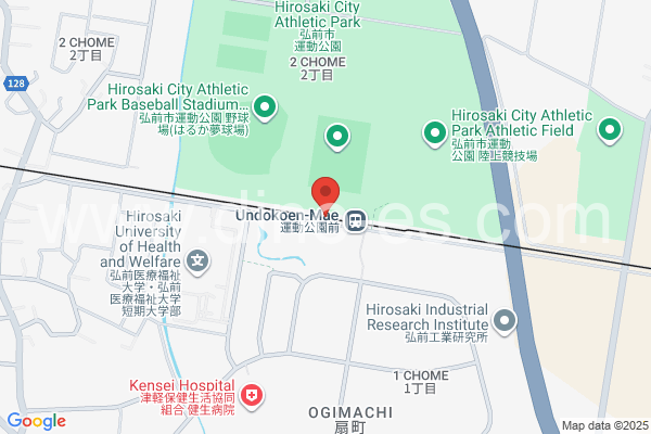 運動公園前(青森)メンズエステの地図です。map of Undōkōenmae station where spa and massage salons are located