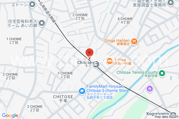 千年メンズエステの地図です。map of Chitose station where spa and massage salons are located
