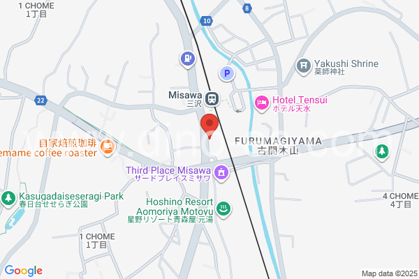 三沢(青森)メンズエステの地図です。map of Misawa station where spa and massage salons are located