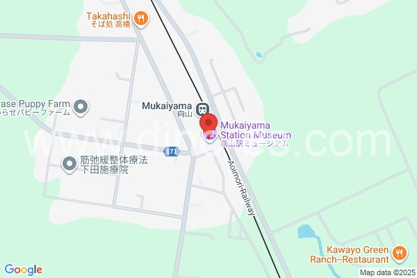 向山メンズエステの地図です。map of Mukaiyama station where spa and massage salons are located