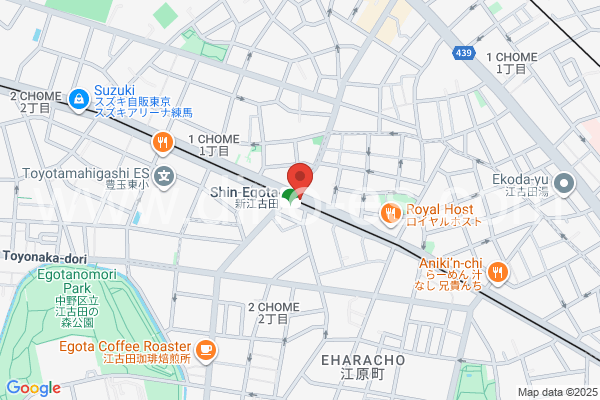 新江古田メンズエステの地図です。map of Shin-Egota station where spa and massage salons are located