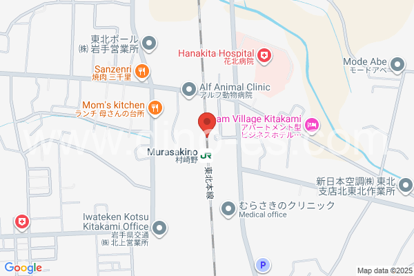 村崎野メンズエステの地図です。map of Murasakino station where spa and massage salons are located