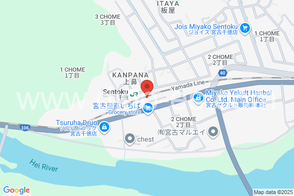 千徳メンズエステの地図です。map of Sentoku station where spa and massage salons are located