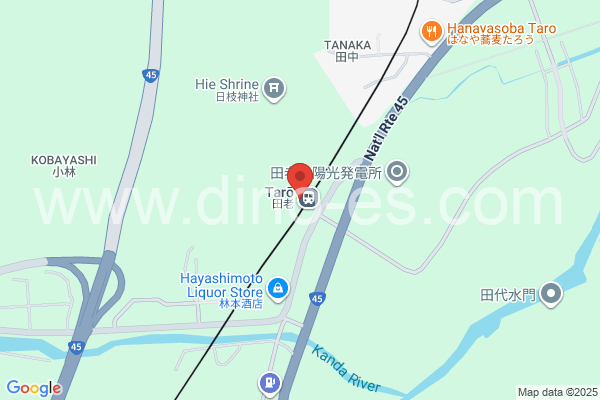 田老メンズエステの地図です。map of Tarō station where spa and massage salons are located