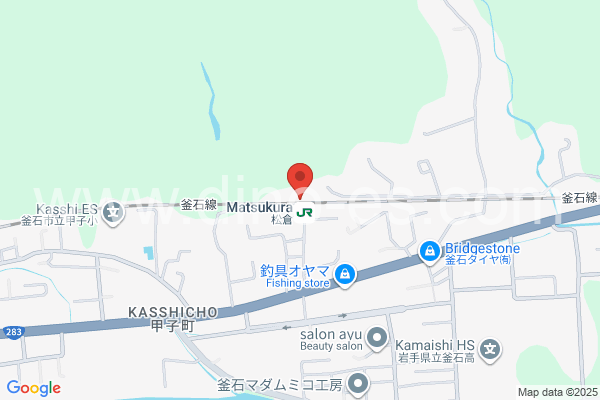 松倉メンズエステの地図です。map of Matsukura station where spa and massage salons are located