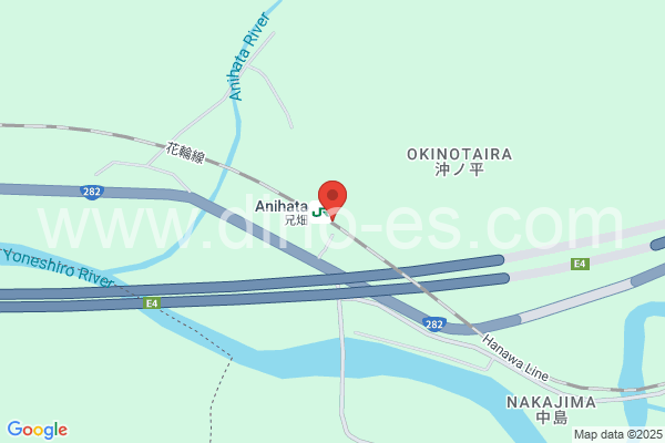 兄畑メンズエステの地図です。map of Anihata station where spa and massage salons are located