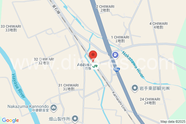 青笹メンズエステの地図です。map of Aozasa station where spa and massage salons are located