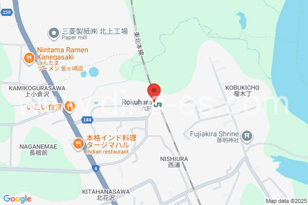六原メンズエステの地図です。map of Rokuhara station where spa and massage salons are located