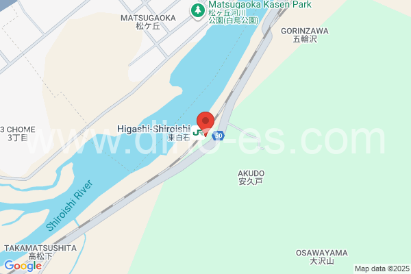 東白石メンズエステの地図です。map of Higashi-Shiroishi station where spa and massage salons are located