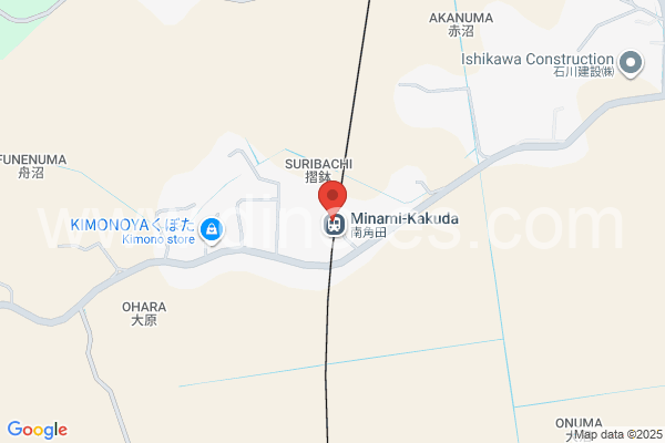 南角田メンズエステの地図です。map of Minami-Kakuda station where spa and massage salons are located