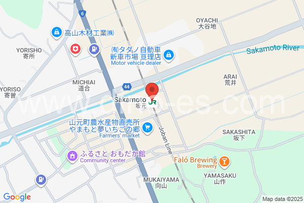 坂元メンズエステの地図です。map of Sakamoto station where spa and massage salons are located