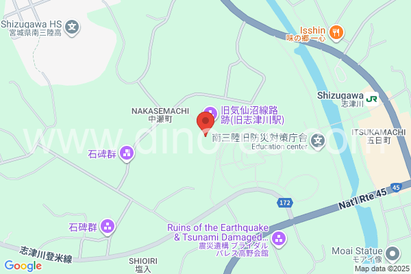 志津川メンズエステの地図です。map of Shizugawa station where spa and massage salons are located