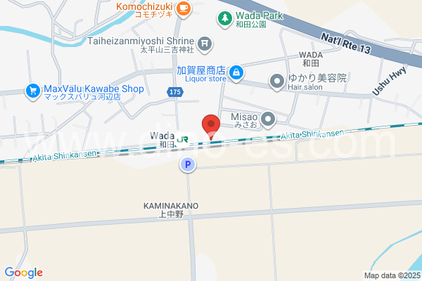 和田メンズエステの地図です。map of Wada station where spa and massage salons are located