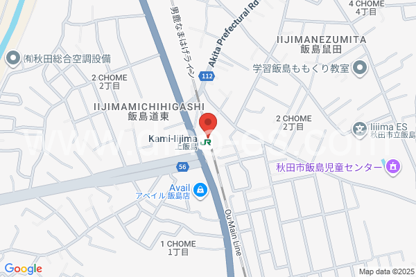 上飯島メンズエステの地図です。map of Kami-Iijima station where spa and massage salons are located