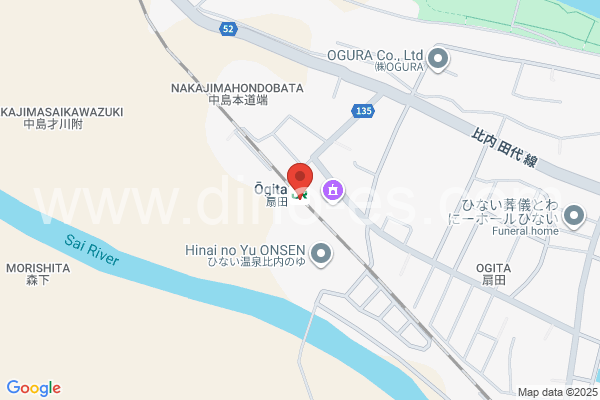 扇田メンズエステの地図です。map of Ōgita station where spa and massage salons are located