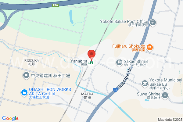 柳田メンズエステの地図です。map of Yanagita station where spa and massage salons are located