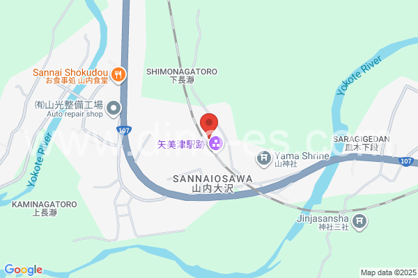 矢美津メンズエステの地図です。map of Yabitsu station where spa and massage salons are located