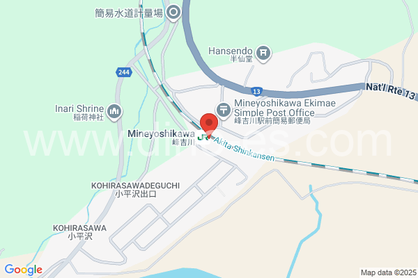峰吉川メンズエステの地図です。map of Mineyoshikawa station where spa and massage salons are located