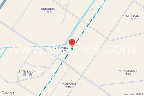 鑓見内メンズエステの地図です。map of Yariminai station where spa and massage salons are located