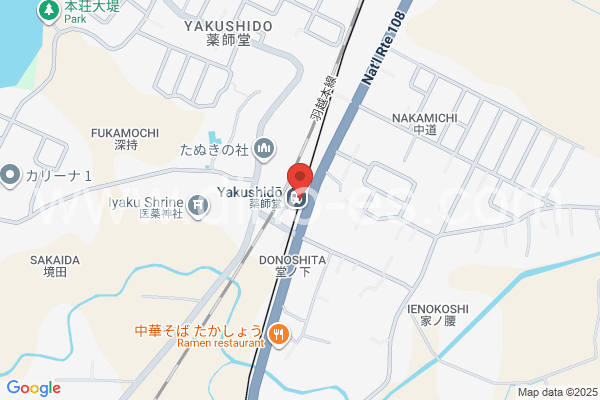 薬師堂メンズエステの地図です。map of Yakushidō station where spa and massage salons are located