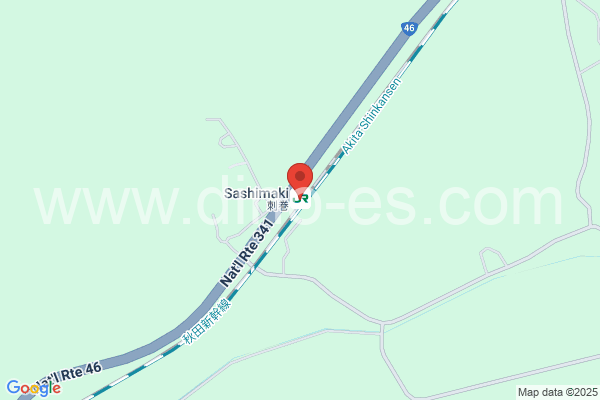 刺巻メンズエステの地図です。map of Sashimaki station where spa and massage salons are located