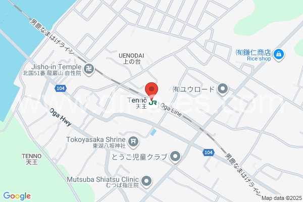 天王メンズエステの地図です。map of Tennō station where spa and massage salons are located
