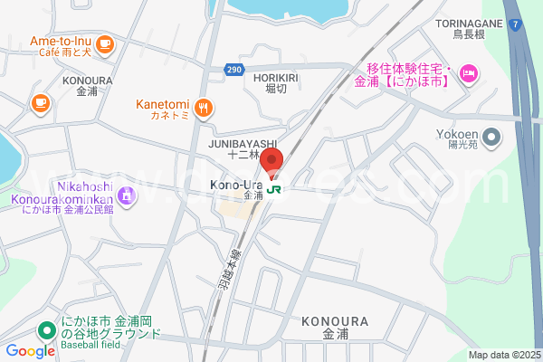 金浦メンズエステの地図です。map of Konoura station where spa and massage salons are located