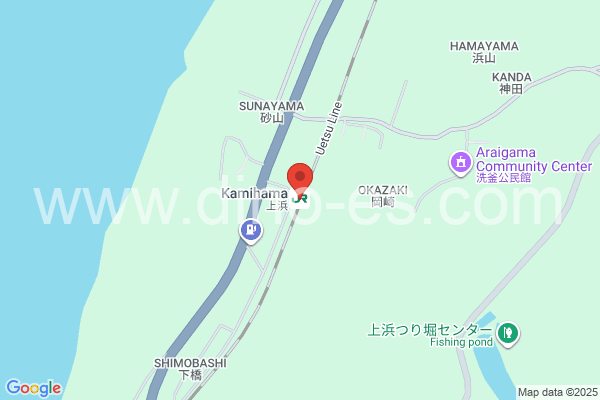 上浜メンズエステの地図です。map of Kamihama station where spa and massage salons are located