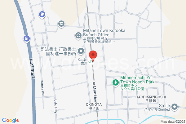 鹿渡メンズエステの地図です。map of Kado station where spa and massage salons are located