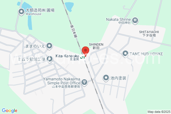 北金岡メンズエステの地図です。map of Kita-Kanaoka station where spa and massage salons are located
