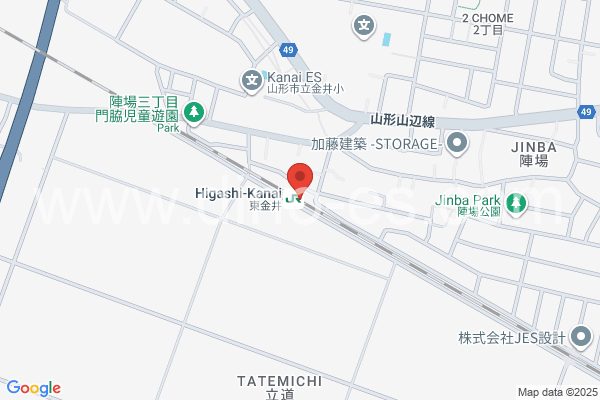 東金井メンズエステの地図です。map of Higashi-Kanai station where spa and massage salons are located