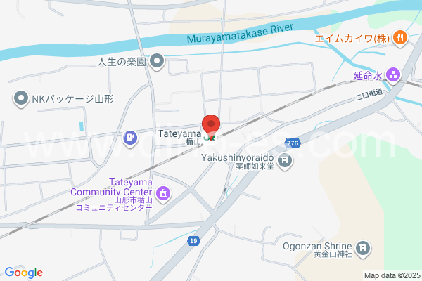楯山メンズエステの地図です。map of Tateyama station where spa and massage salons are located