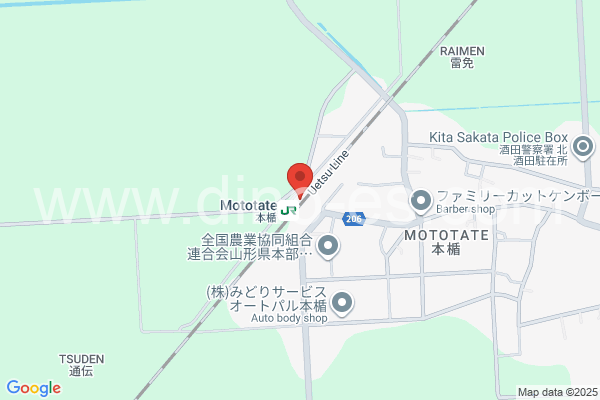 本楯メンズエステの地図です。map of Mototate station where spa and massage salons are located