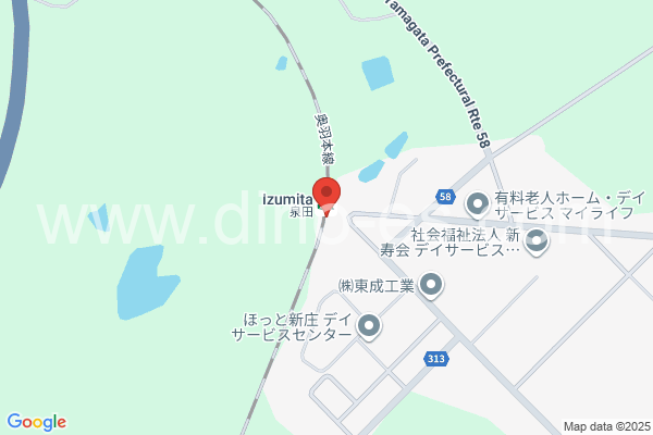 泉田メンズエステの地図です。map of Izumita station where spa and massage salons are located
