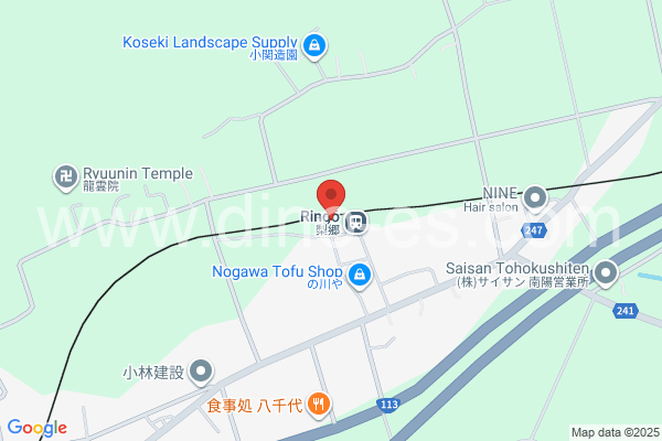 梨郷メンズエステの地図です。map of Ringō station where spa and massage salons are located