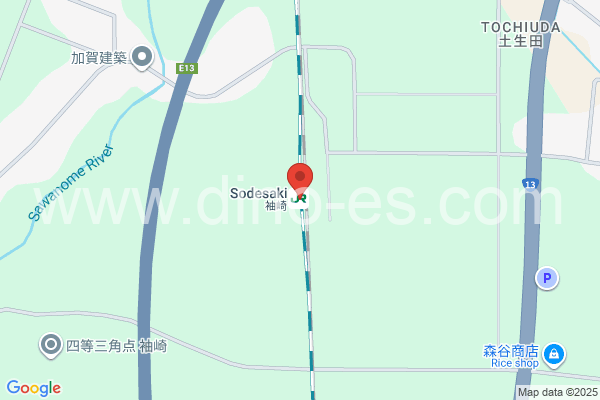 袖崎メンズエステの地図です。map of Sodesaki station where spa and massage salons are located