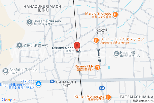 南長井メンズエステの地図です。map of Minami-Nagai station where spa and massage salons are located