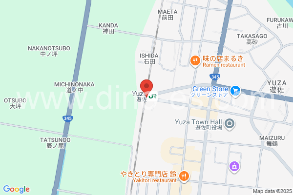 遊佐メンズエステの地図です。map of Yuza station where spa and massage salons are located
