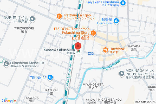 南福島メンズエステの地図です。map of Minami-Fukushima station where spa and massage salons are located