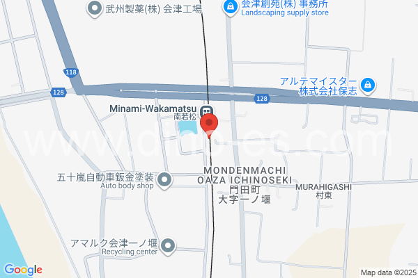 南若松メンズエステの地図です。map of Minami-Wakamatsu station where spa and massage salons are located