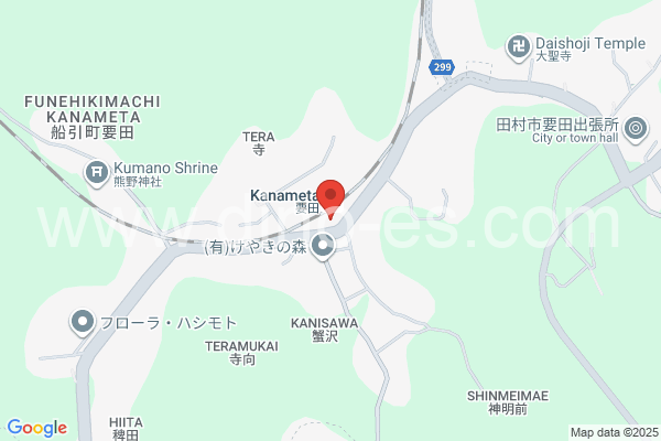 要田メンズエステの地図です。map of Kanameta station where spa and massage salons are located